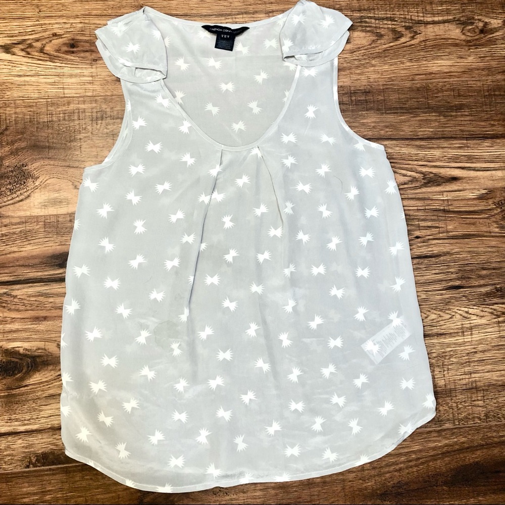 French Connection 100% Silk Sleeveless Blouse - sz 2